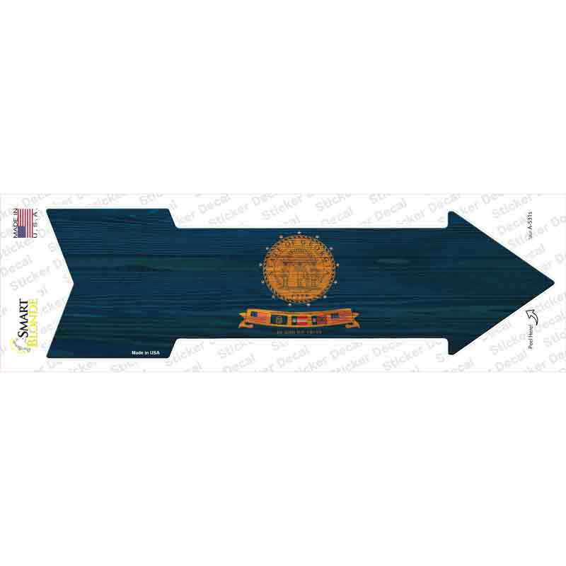 Georgia State Flag Novelty Arrow Sticker Decal