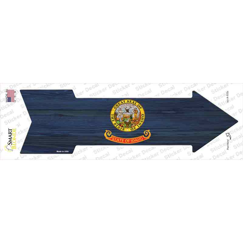 Idaho State Flag Novelty Arrow Sticker Decal