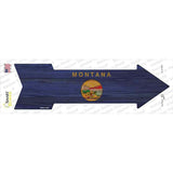 Montana State Flag Novelty Arrow Sticker Decal