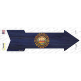 New Hampshire State Flag Novelty Arrow Sticker Decal