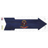 North Dakota State Flag Novelty Arrow Sticker Decal