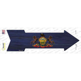 Pennsylvania State Flag Novelty Arrow Sticker Decal
