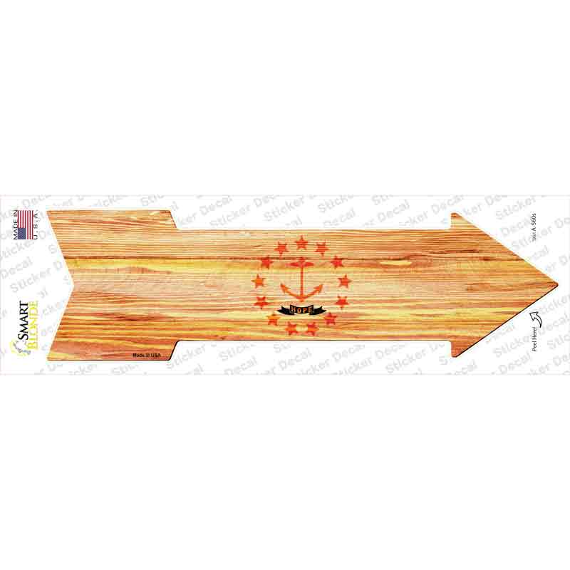 Rhode Island State Flag Novelty Arrow Sticker Decal