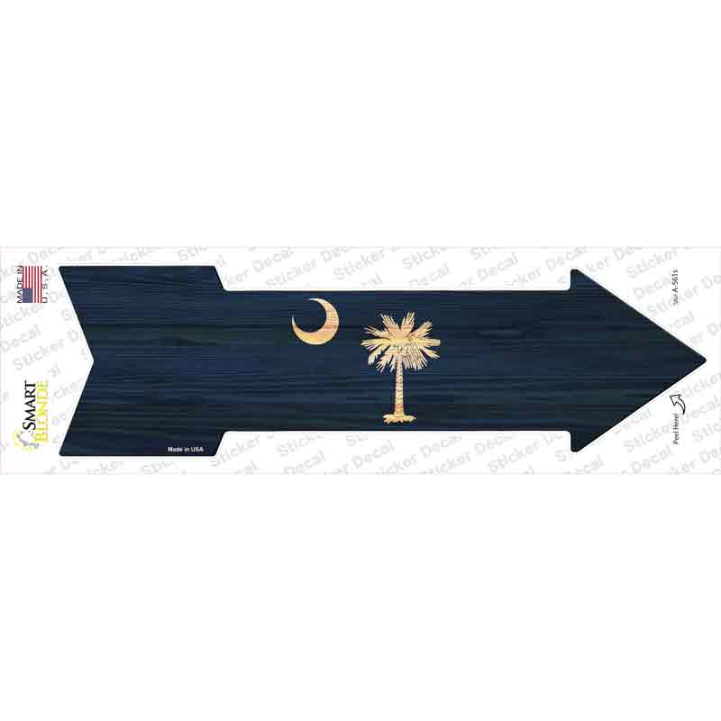 South Carolina State Flag Novelty Arrow Sticker Decal