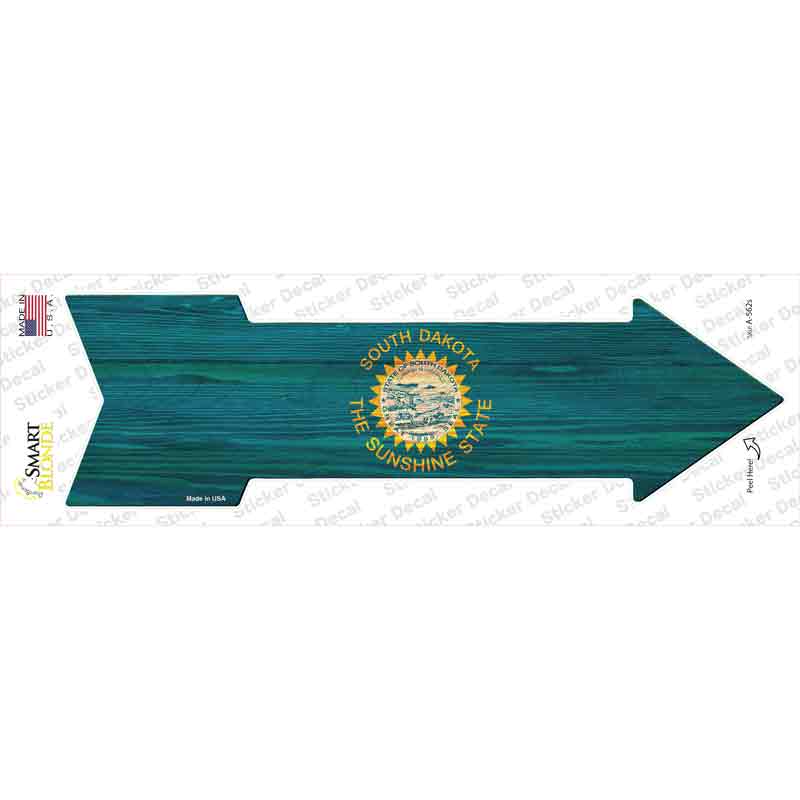 South Dakota State Flag Novelty Arrow Sticker Decal