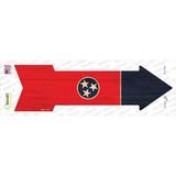 Tennessee State Flag Novelty Arrow Sticker Decal