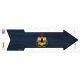 Vermont State Flag Novelty Arrow Sticker Decal