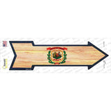 West Virginia State Flag Novelty Arrow Sticker Decal