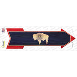 Wyoming State Flag Novelty Arrow Sticker Decal