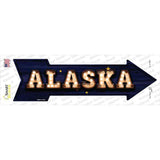 Alaska Bulb Lettering Novelty Arrow Sticker Decal