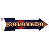 Colorado Bulb Lettering Novelty Arrow Sticker Decal
