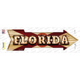 Florida Bulb Lettering Novelty Arrow Sticker Decal