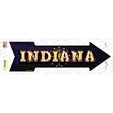 Indiana Bulb Lettering Novelty Arrow Sticker Decal
