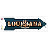 Louisiana Bulb Lettering Novelty Arrow Sticker Decal