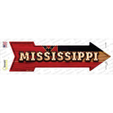 Mississippi Bulb Lettering Novelty Arrow Sticker Decal