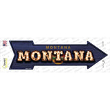 Montana Bulb Lettering Novelty Arrow Sticker Decal