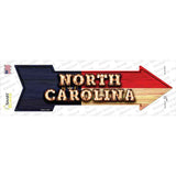 North Carolina Bulb Lettering Novelty Arrow Sticker Decal