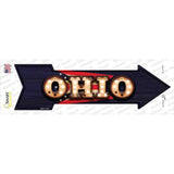 Ohio Bulb Lettering Novelty Arrow Sticker Decal
