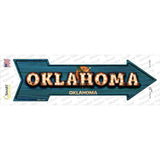 Oklahoma Bulb Lettering Novelty Arrow Sticker Decal