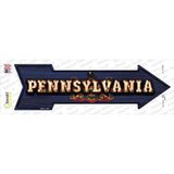 Pennsylvania Bulb Lettering Novelty Arrow Sticker Decal