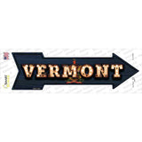 Vermont Bulb Lettering Novelty Arrow Sticker Decal