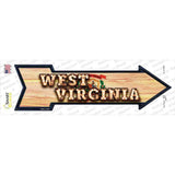 West Virginia Bulb Lettering Novelty Arrow Sticker Decal