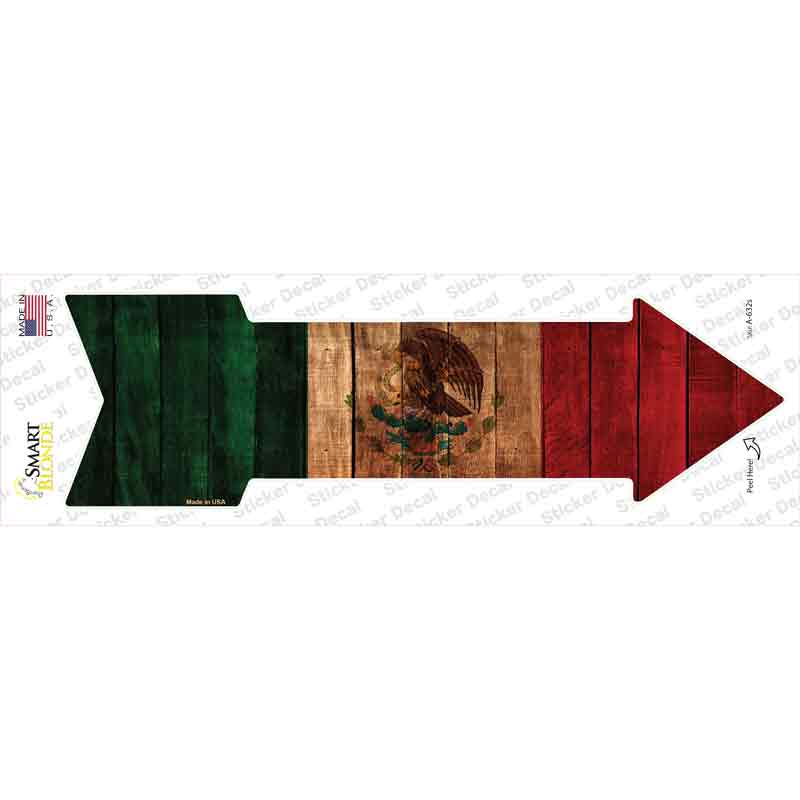 Mexico Flag Novelty Arrow Sticker Decal