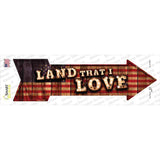 Land That I Love Bulb Letters Novelty Arrow Sticker Decal