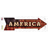 America Bulb Lettering Novelty Arrow Sticker Decal