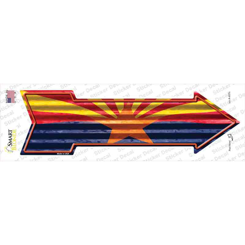 Arizona Flag Novelty Arrow Sticker Decal