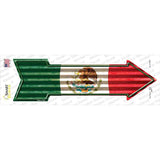 Mexico Flag Corrugated Novelty Arrow Sticker Decal