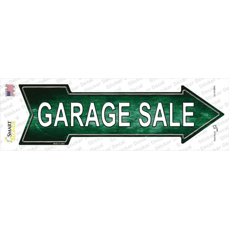 Garage Sale Right Novelty Arrow Sticker Decal