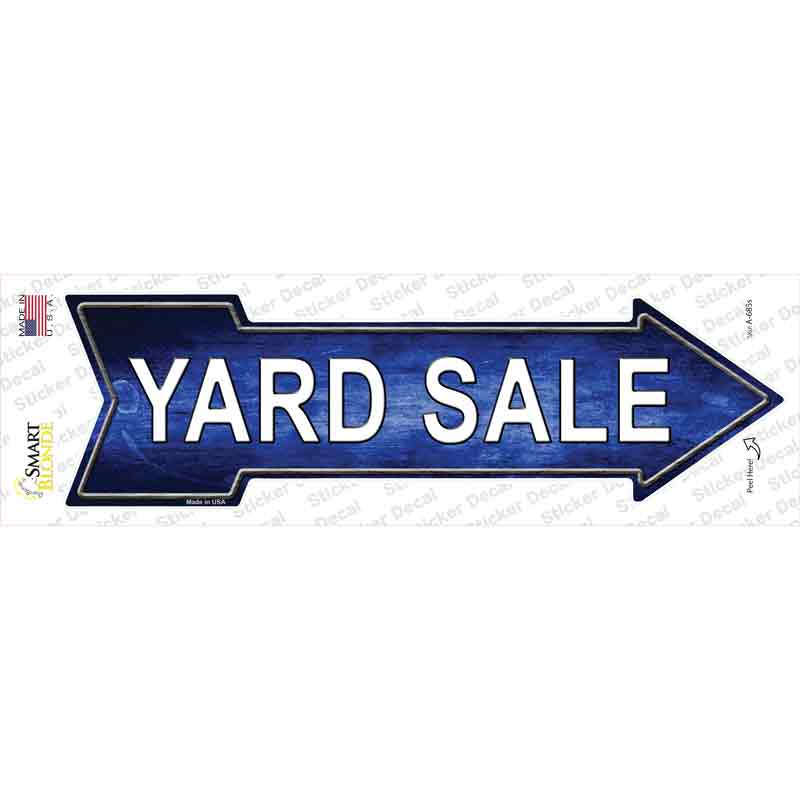 Yard Sale Right Novelty Arrow Sticker Decal