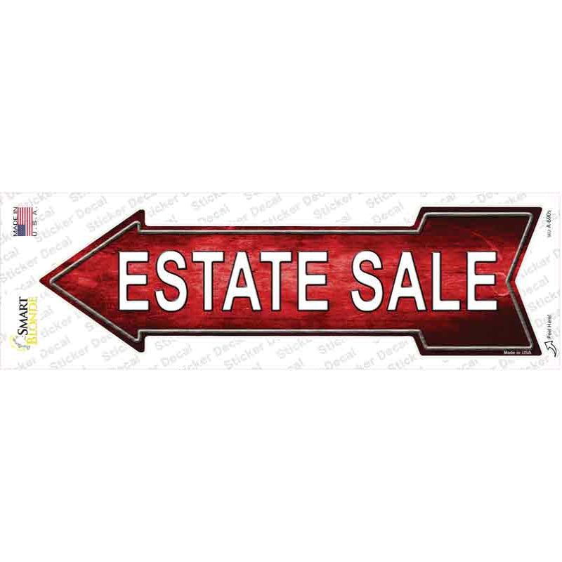 Estate Sale Left Novelty Arrow Sticker Decal