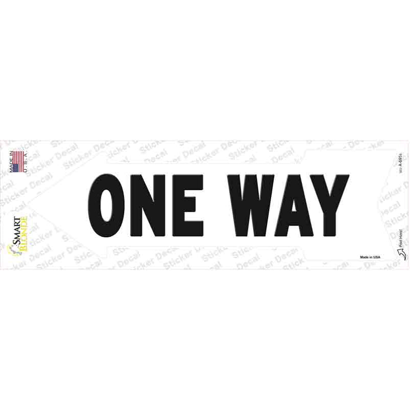 One Way Left Novelty Arrow Sticker Decal
