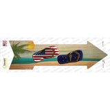 US and Indiana Flag Flip Flop Novelty Arrow Sticker Decal