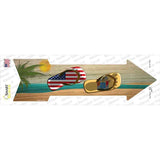 US and New Jersey Flag Flip Flop Novelty Arrow Sticker Decal