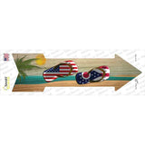 US and Ohio Flag Flip Flop Novelty Arrow Sticker Decal
