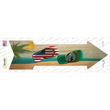 US and Washington Flag Flip Flop Novelty Arrow Sticker Decal