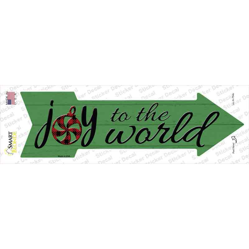 Joy To The World Novelty Arrow Sticker Decal