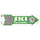 Ski Lessons Novelty Arrow Sticker Decal