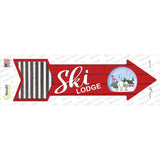 Ski Lodge Novelty Arrow Sticker Decal