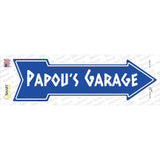 Papous Garage Blue Novelty Arrow Sticker Decal