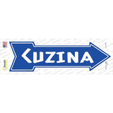 Cuzina Blue Novelty Arrow Sticker Decal