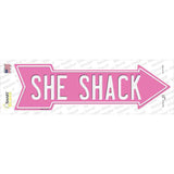 She Shack Pink Novelty Arrow Sticker Decal