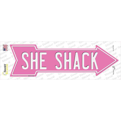 She Shack Pink Novelty Arrow Sticker Decal