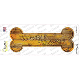 Woof Woof Novelty Bone Sticker Decal