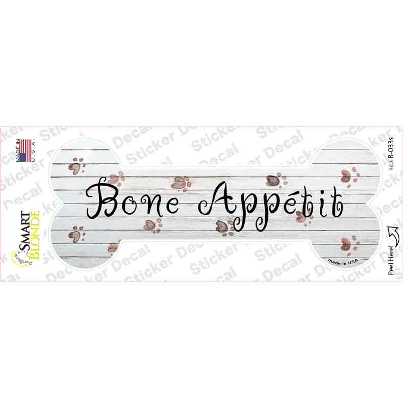 Bone Appetit Novelty Bone Sticker Decal