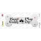 Keep Calm Play On Novelty Bone Sticker Decal
