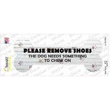 Please Remove Shoes Novelty Bone Sticker Decal